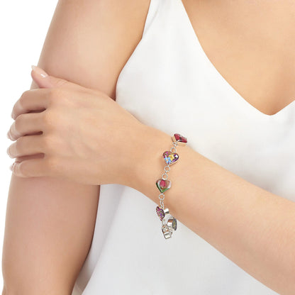 Flower jewellery by Shrieking Violet® Sterling silver heart bracelet handmade with real daisy, poppy, sunflower, rose - Ideal gift for mum or nan - ScentiMelti Home Fragrance, Beauty & Gifts UK