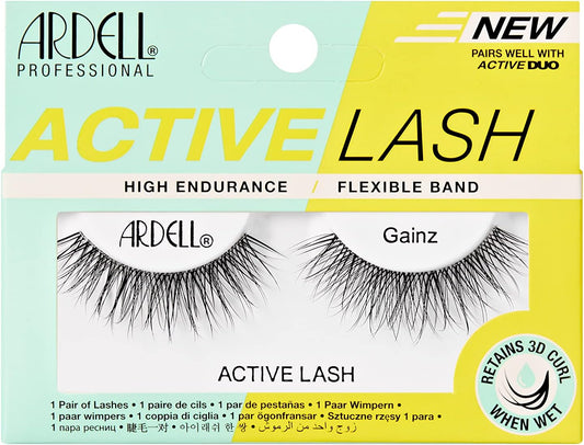 Ardell Active Lash Gainz False Eyelashes, Water-resistant, Light Volume, Medium Length, Vegan Friendly, 1 Pair (Pack of 1) - ScentiMelti Home Fragrance, Beauty & Gifts UK