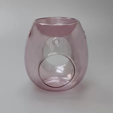 Luxury Glass Wax Melt Burner (Clear Pink) - ScentiMelti  Luxury Glass Wax Melt Burner (Clear Pink)