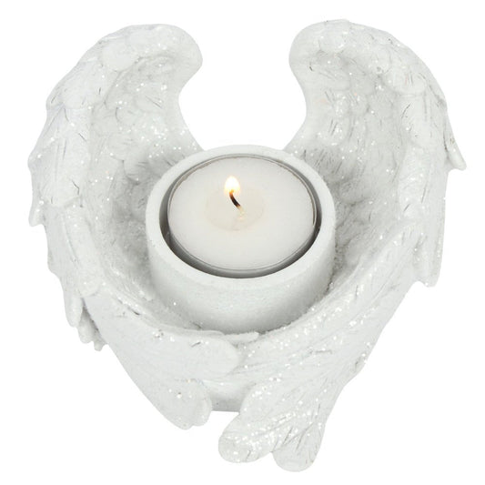 Glitter Angel Wing Candle Holder Luna Rossi ScentiMelti Wax Melts