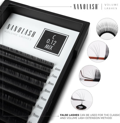 Nanolash Volume Lashes - false lashes for professional eyelash extensions, volume eyelash extensions (0.07 D, 9mm) Beauty Goddess ScentiMelti Wax Melts