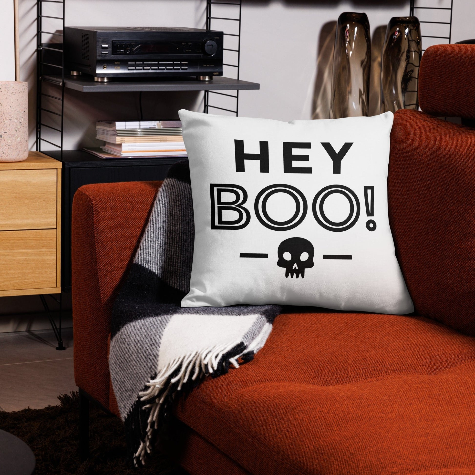 Halloween Premium Pillow Case - Hey Boo! - ScentiMelti Home Fragrance, Beauty & Gifts UK