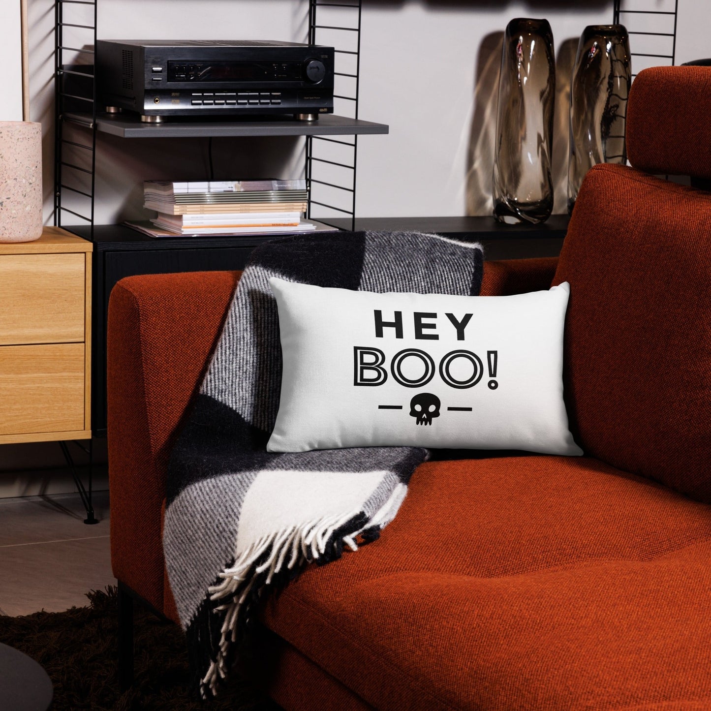 Halloween Premium Pillow Case - Hey Boo! - ScentiMelti Home Fragrance, Beauty & Gifts UK