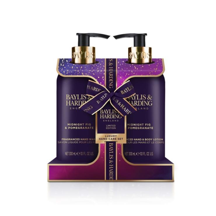 Baylis & Harding Midnight Fig & Pomegranate Luxury Hand Care Gift Set - Vegan Friendly - ScentiMelti Home Fragrance, Beauty & Gifts UK