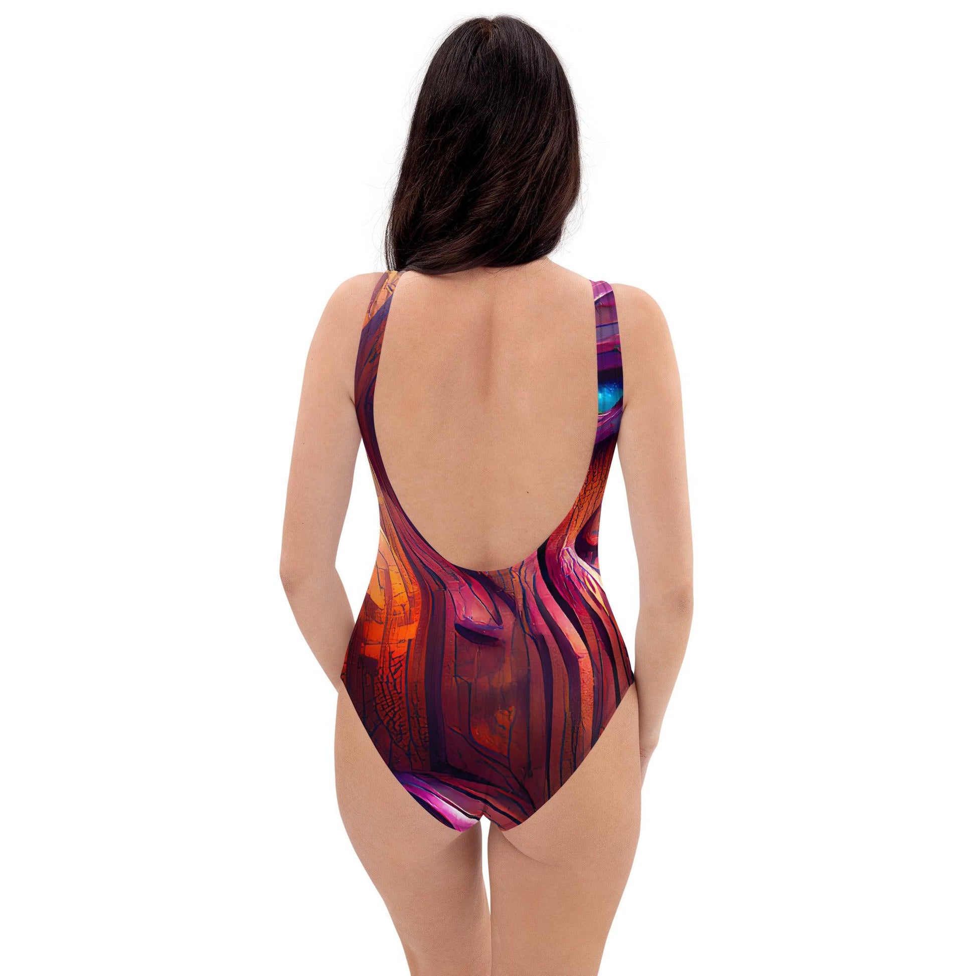 Hardwood - Womens One-Piece Swimsuit - ScentiMelti Home Fragrance, Beauty & Gifts UK