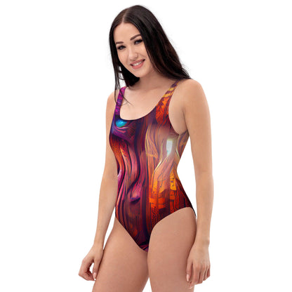 Hardwood - Womens One-Piece Swimsuit - ScentiMelti Home Fragrance, Beauty & Gifts UK