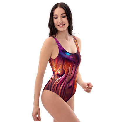 Hardwood - Womens One-Piece Swimsuit - ScentiMelti Home Fragrance, Beauty & Gifts UK