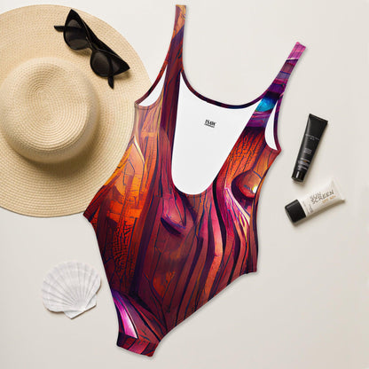 Hardwood - Womens One-Piece Swimsuit - ScentiMelti Home Fragrance, Beauty & Gifts UK