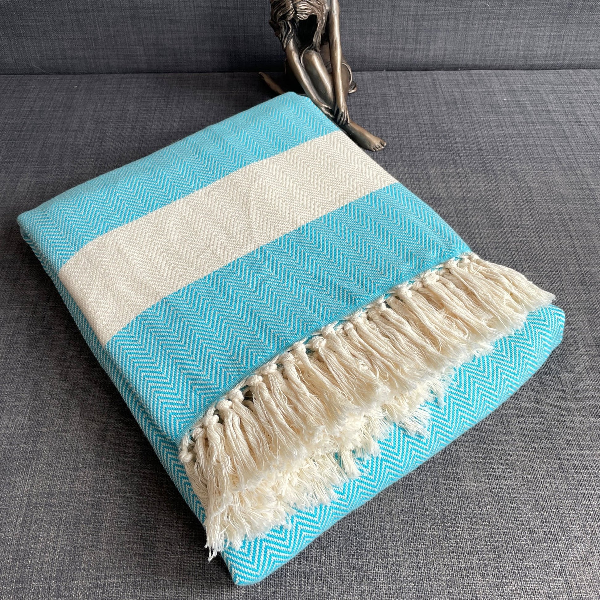 Harrington Bed Throw XL 200cm x 240cm | Teal Wildash London ScentiMelti Wax Melts