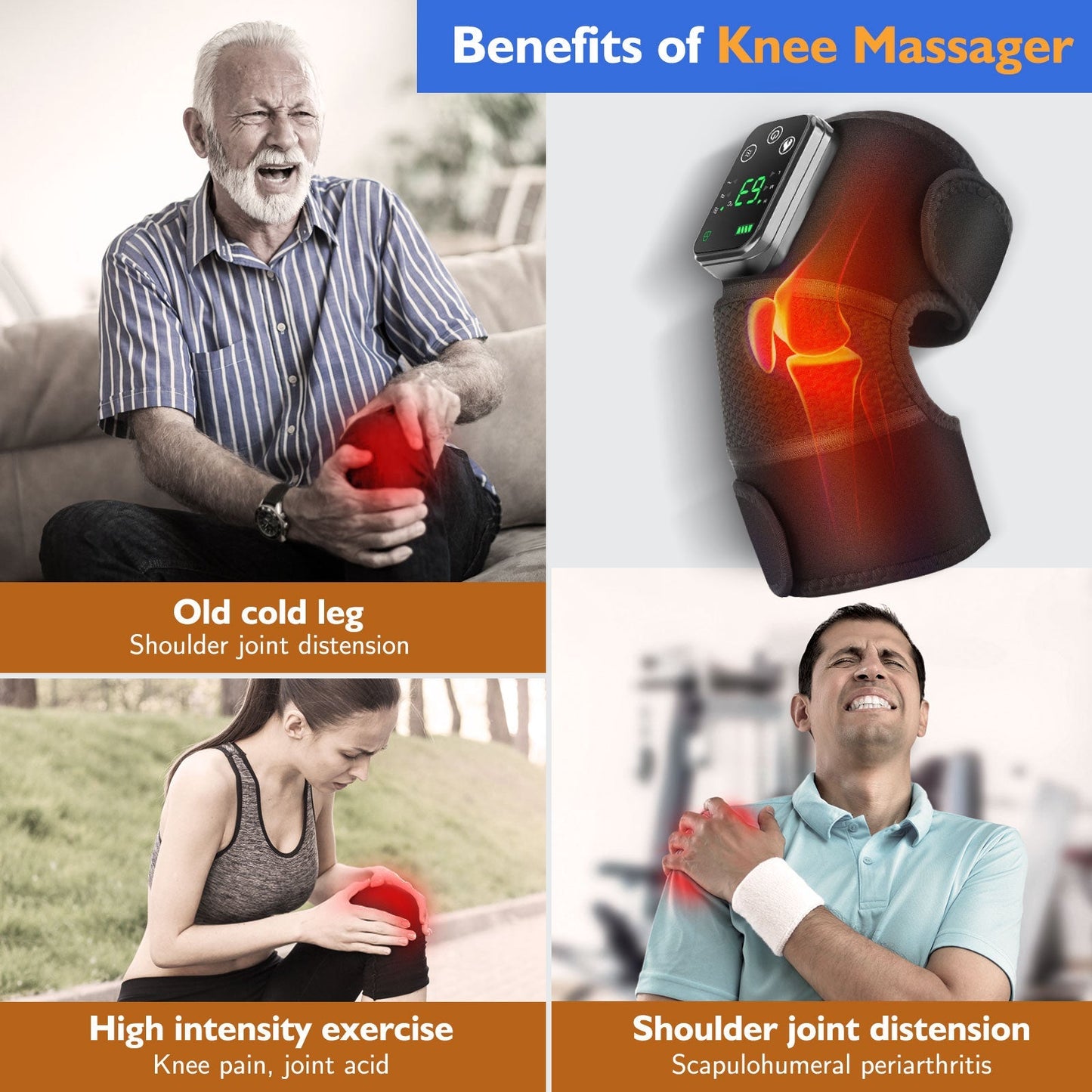 Heated Knee Massager - ScentiMelti Home Fragrance, Beauty & Gifts UK