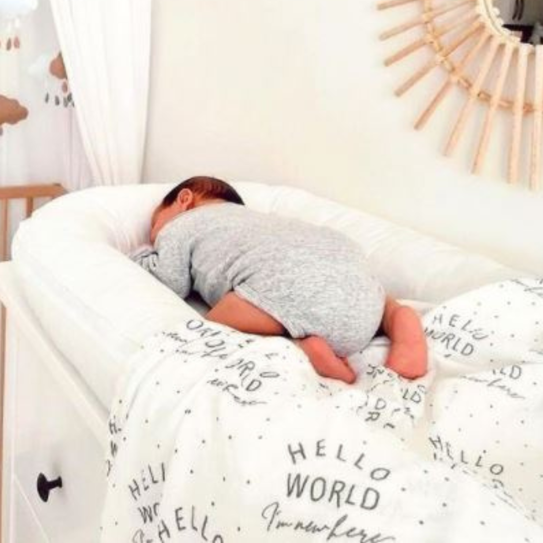 Muslin Swaddle Baby Blanket - Hello World - Signature Collection - 120x120cm - ScentiMelti Home Fragrance, Beauty & Gifts UK