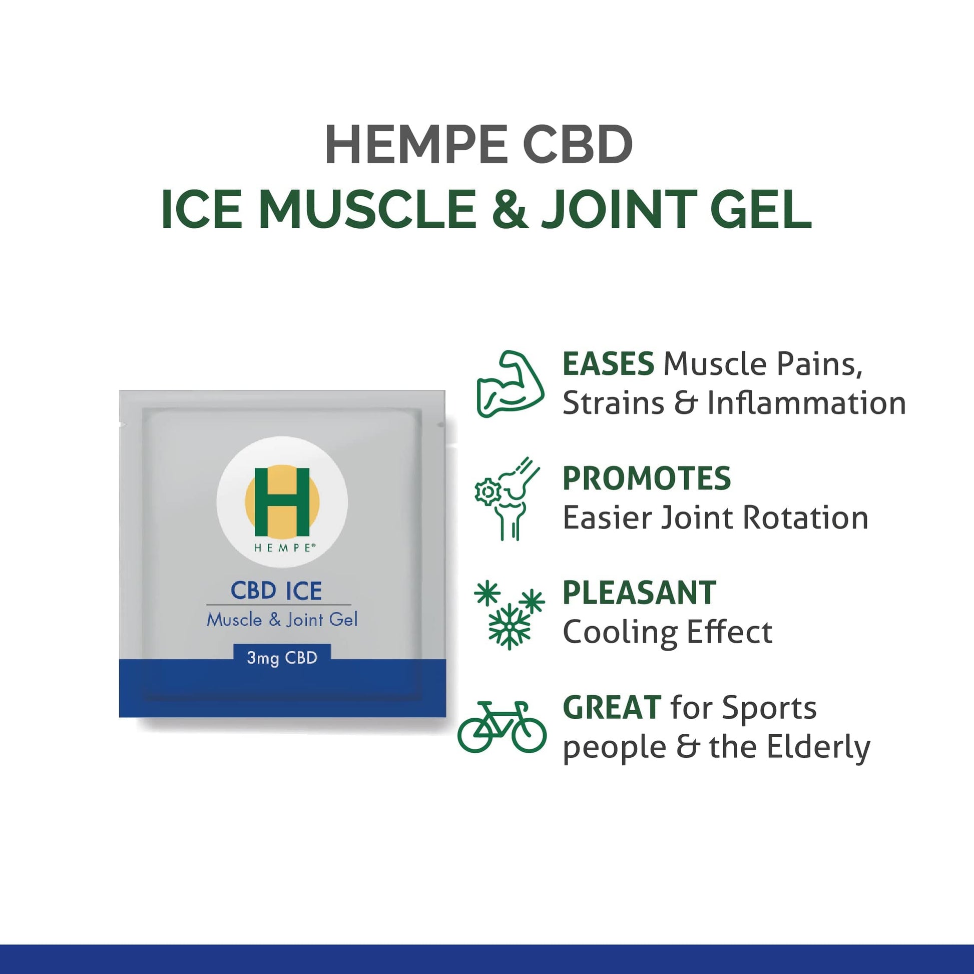 NEW *TRY BEFORE YOU BUY* HEMPE Ice Muscle & Joint Sample Sachet 3ml HEMPE ScentiMelti Wax Melts