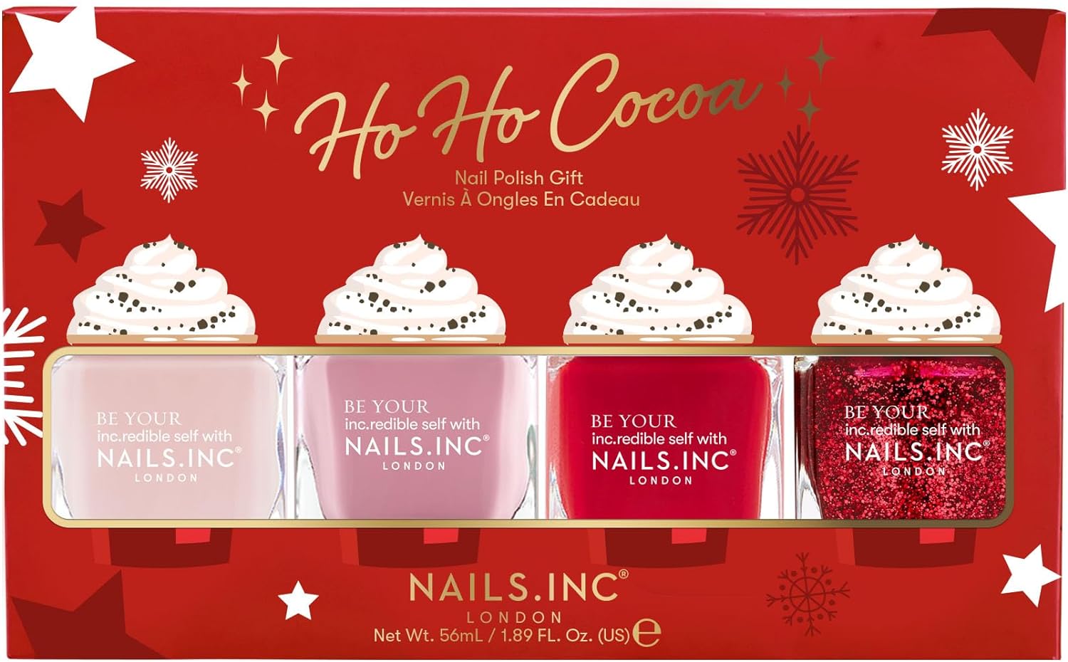 Nails.INC Ho Ho Cocoa Nail Polish Set - ScentiMelti Home Fragrance, Beauty & Gifts UK