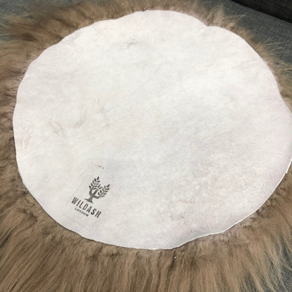 Icelandic Sheepskin Roundie Seat Cover Taupe Long 35cm - ScentiMelti Home Fragrance, Beauty & Gifts UK