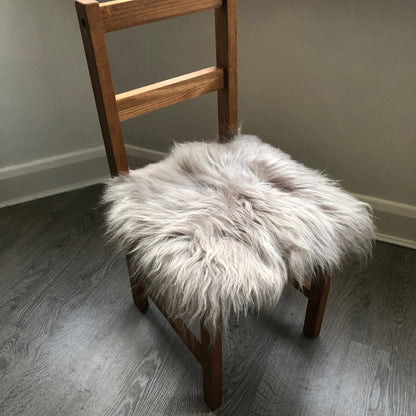 Icelandic Sheepskin Square Seat Cover Dove Grey - ScentiMelti Home Fragrance, Beauty & Gifts UK