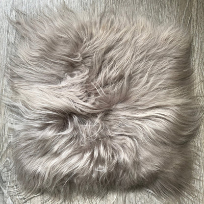 Icelandic Sheepskin Square Seat Cover Dove Grey - ScentiMelti Home Fragrance, Beauty & Gifts UK