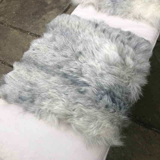 Icelandic Sheepskin Square Seat Cover 37cm Natural Grey Shorn - ScentiMelti Home Fragrance, Beauty & Gifts UK