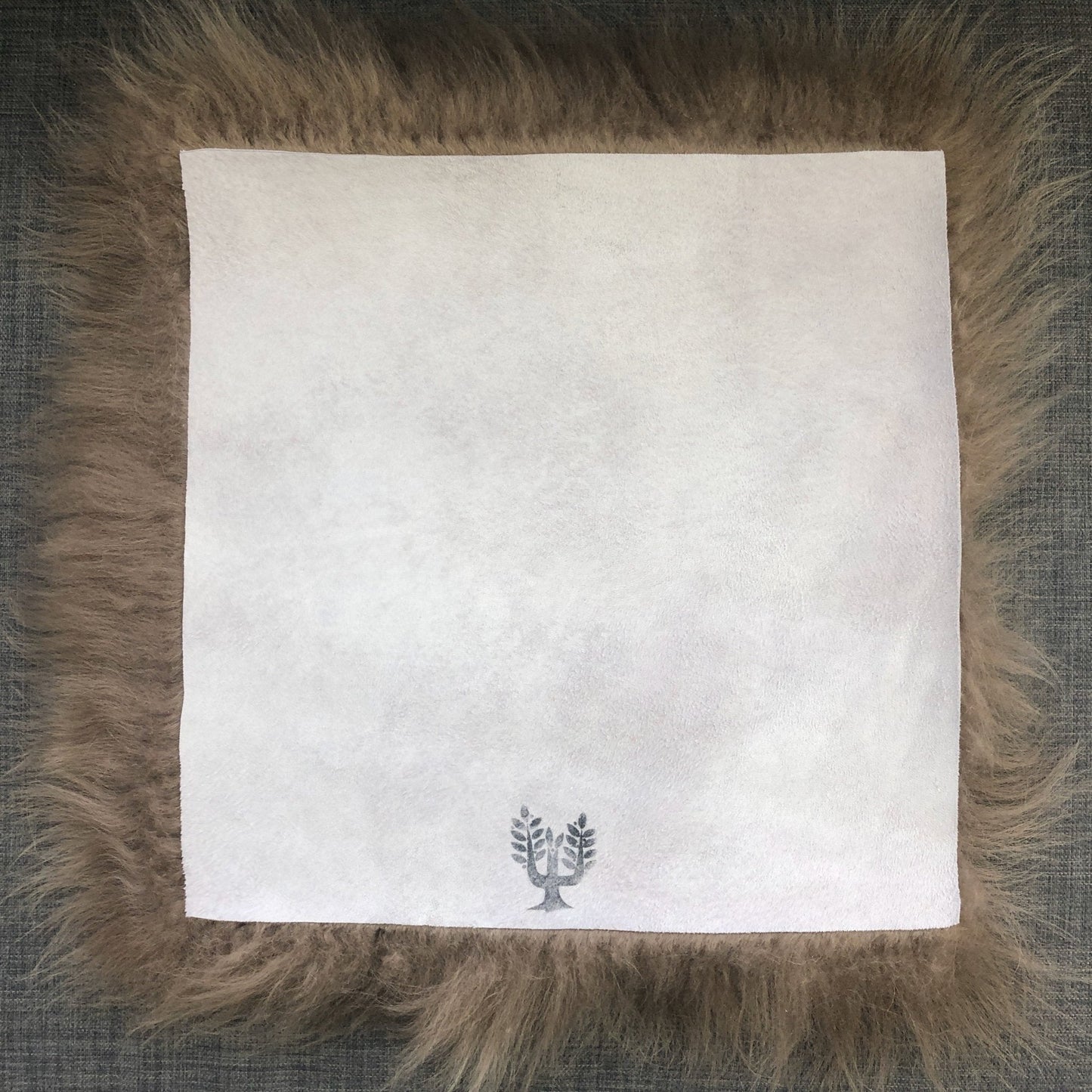 Icelandic Sheepskin Square Seat Cover 37cm Taupe - ScentiMelti Home Fragrance, Beauty & Gifts UK