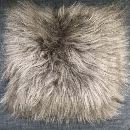 Icelandic Sheepskin Square Seat Cover 37cm Taupe - ScentiMelti Home Fragrance, Beauty & Gifts UK