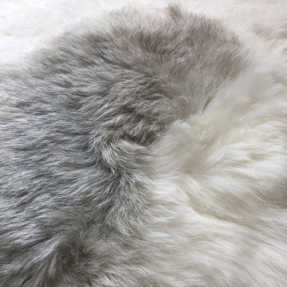 Icelandic Sheepskin Square Seat Cover 37cm White & Natural Grey Shorn Wildash London ScentiMelti Wax Melts