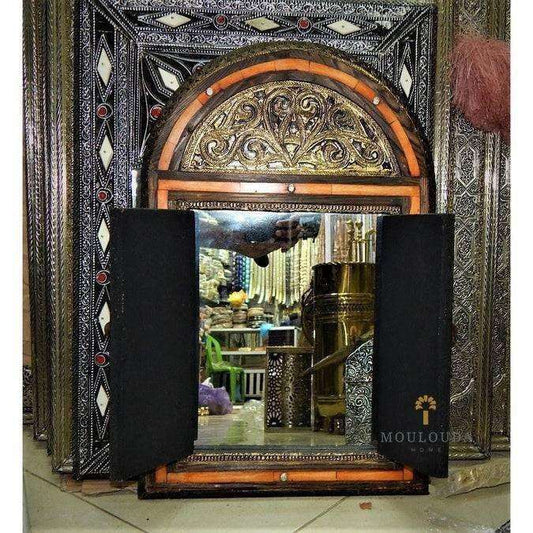 Moroccan door Mirror, Handmade Moroccan Vanity Mirror Can be Opened and Closed, Wall decor, wall sconce, Decor Mirror, Sculpted Mirror Moulouda Home ScentiMelti Wax Melts