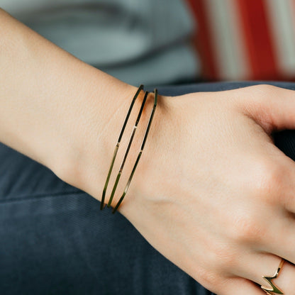 Adjustable Three Layer Gold Silver Twist Geometric Cuff Bangle Bracelet - ScentiMelti Home Fragrance, Beauty & Gifts UK