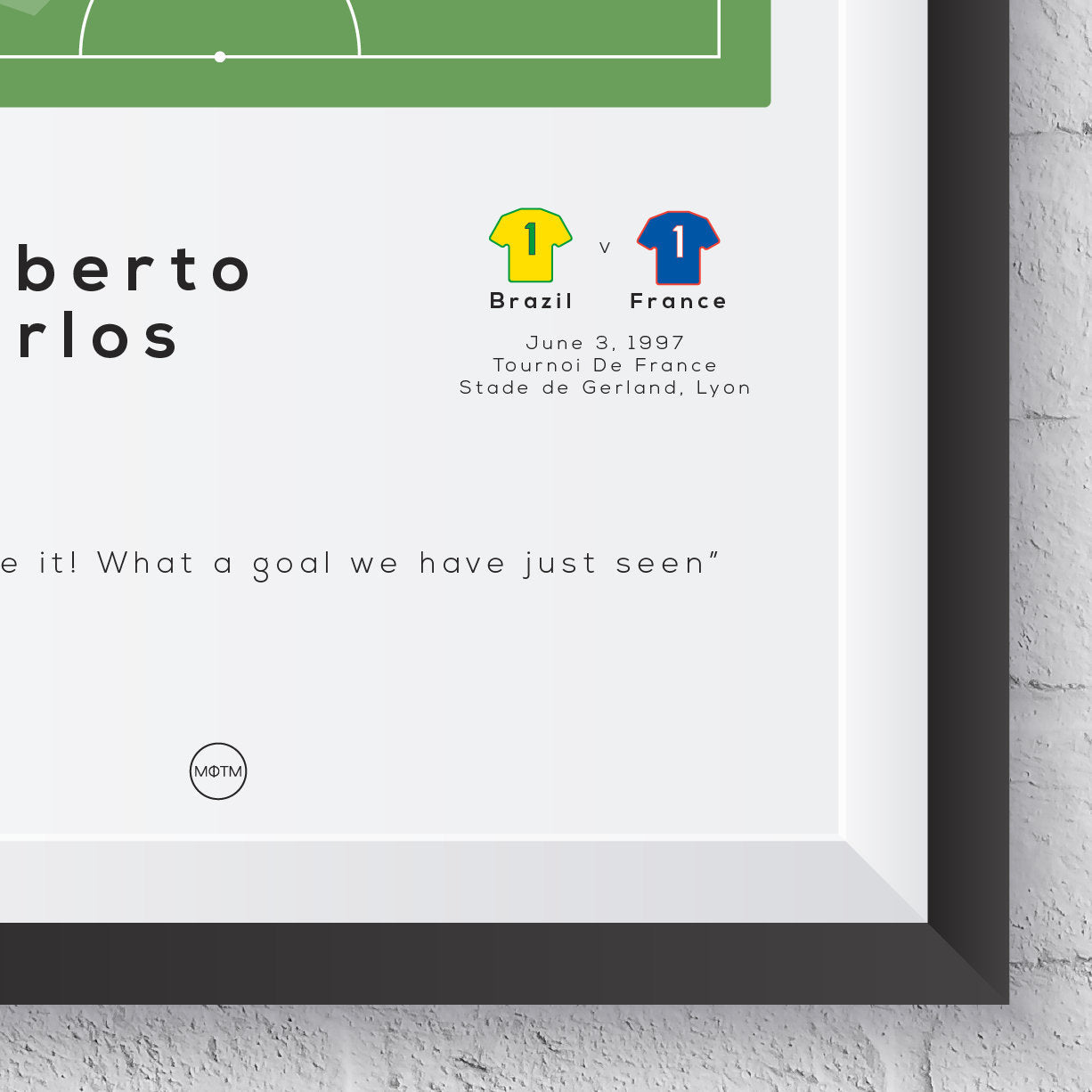 Roberto Carlos The 'Impossible' Free Kick Print MOTM Football ScentiMelti Wax Melts