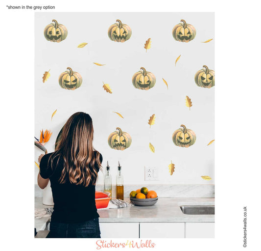 Halloween Pumpkin Fabric Wall Stickers