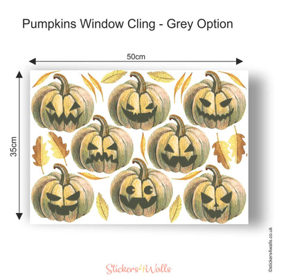 Pumpkin Halloween Window Cling Decoration - Reusable - ScentiMelti Home Fragrance, Beauty & Gifts UK