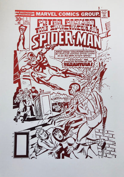 Set of 2 Spider Man Comic Cover & Comic Strip Foil Prints Billies Inks ScentiMelti Wax Melts