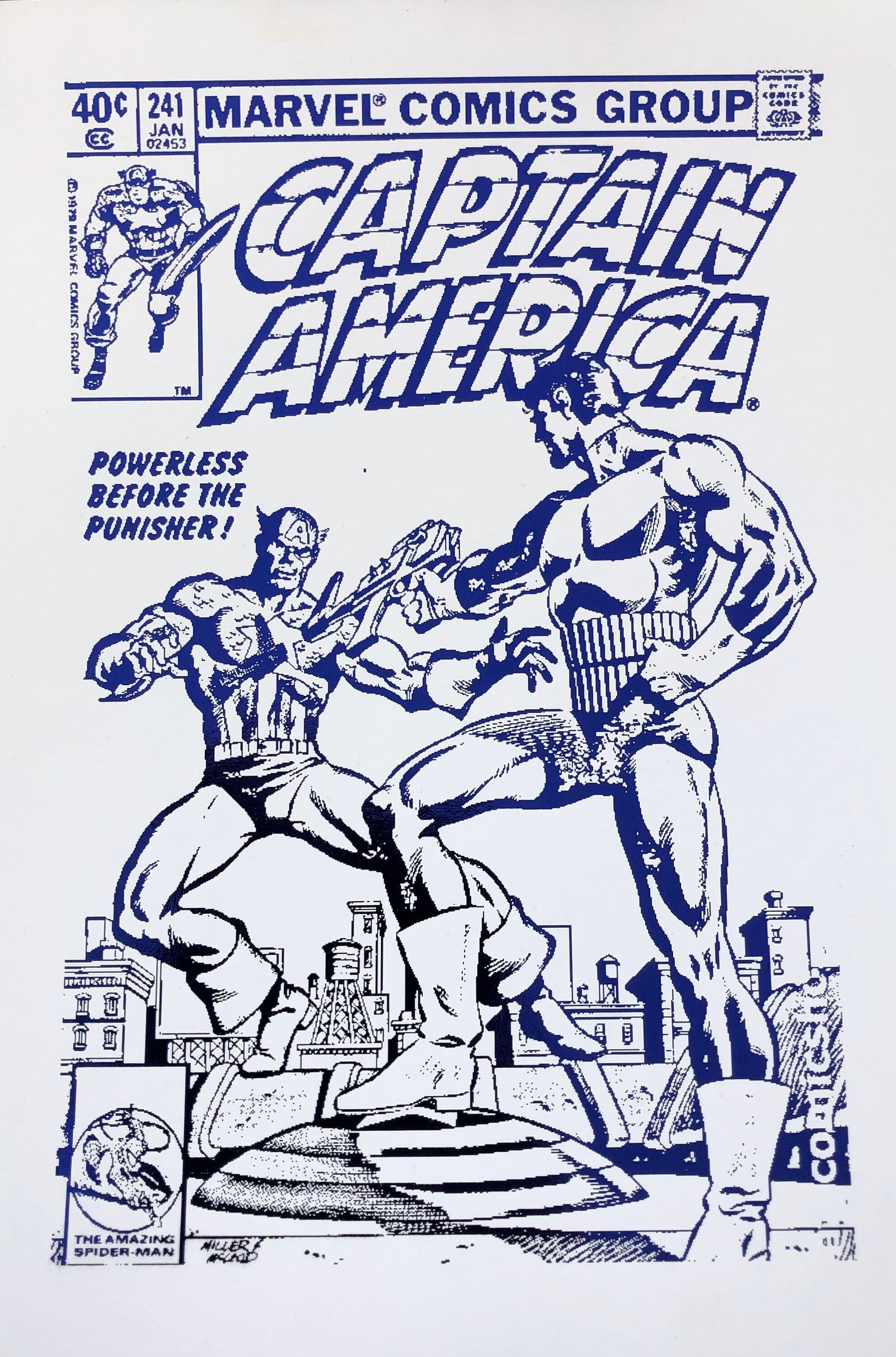 Set of 2 Captain America Comic Cover & Comic Strip Foil Prints Billies Inks ScentiMelti Wax Melts