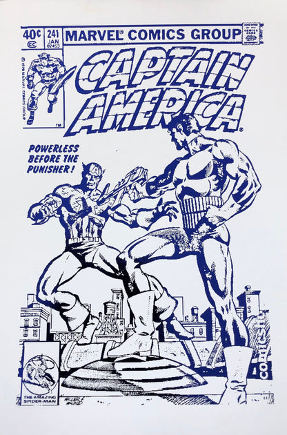 Set of 2 Captain America Comic Cover & Comic Strip Foil Prints Billies Inks ScentiMelti Wax Melts