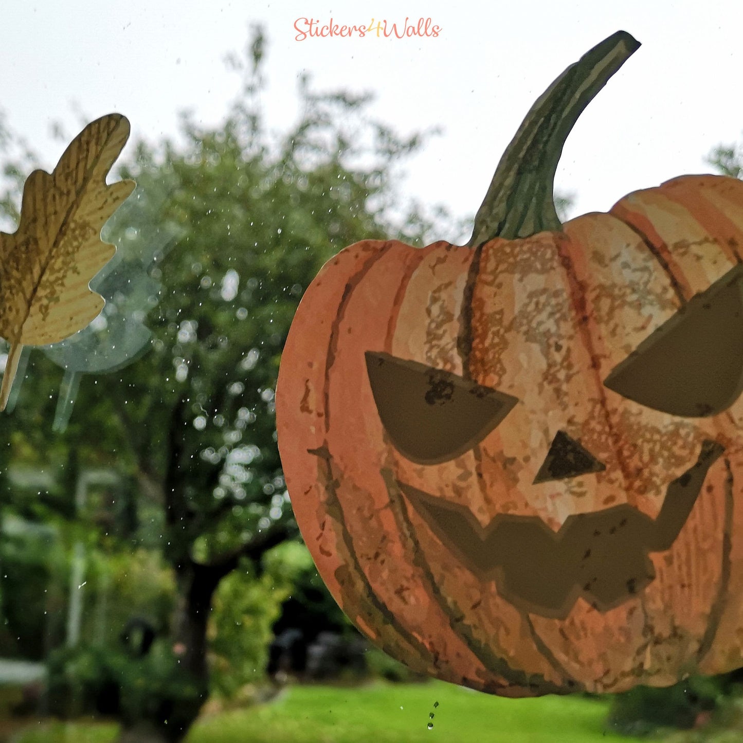 Pumpkin Halloween Window Cling Decoration - Reusable - ScentiMelti Home Fragrance, Beauty & Gifts UK