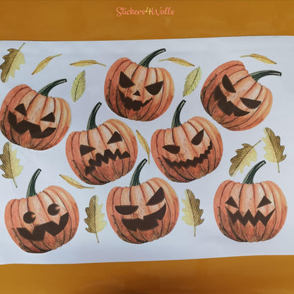 Pumpkin Halloween Window Cling Decoration - Reusable - ScentiMelti Home Fragrance, Beauty & Gifts UK