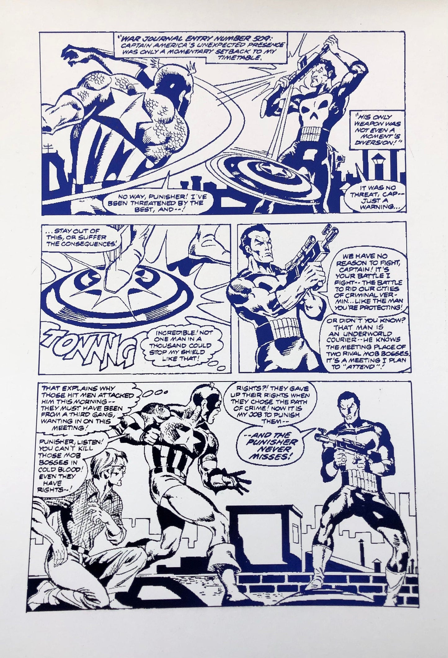 Set of 2 Captain America Comic Cover & Comic Strip Foil Prints Billies Inks ScentiMelti Wax Melts