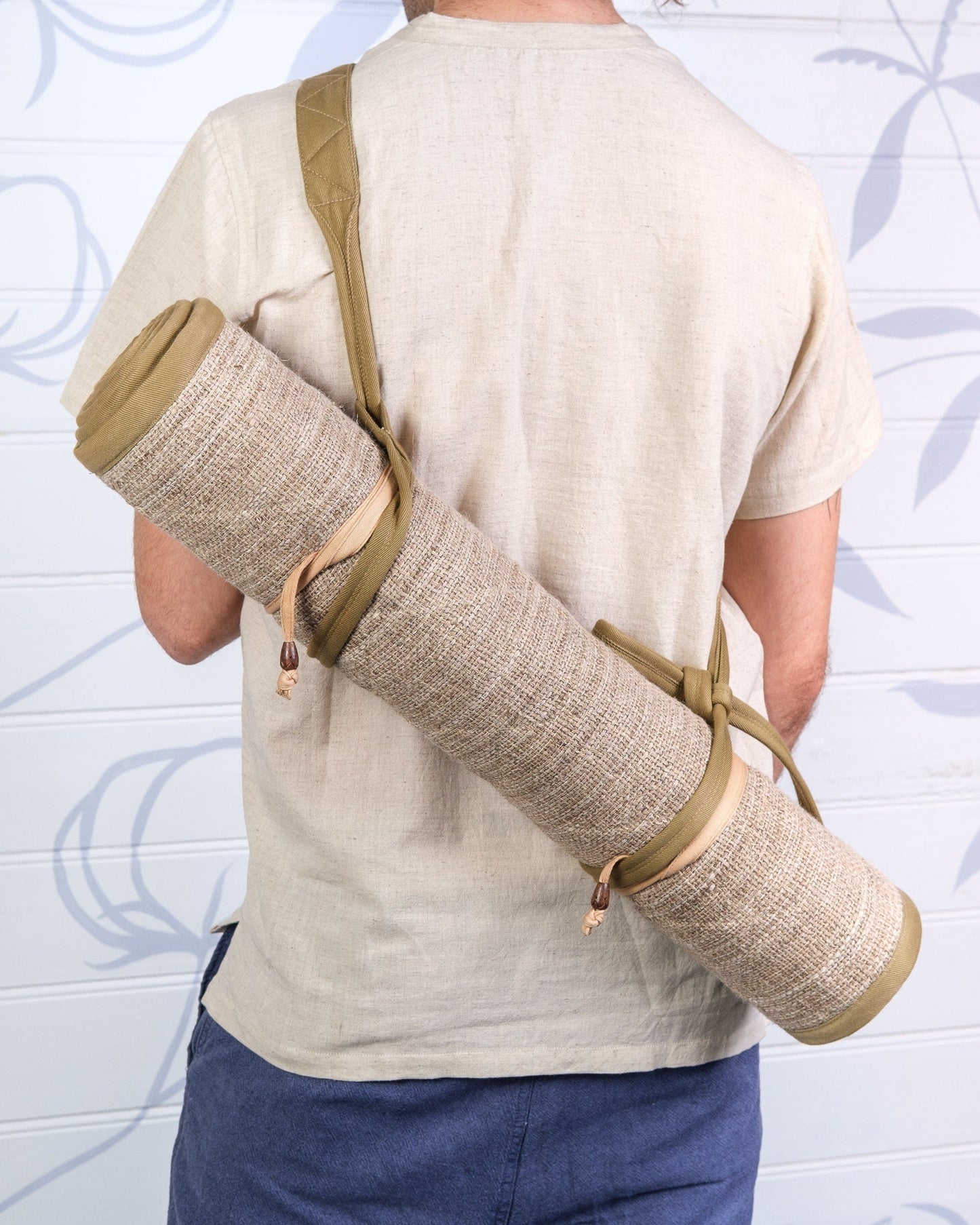 Quilted Handwoven Nettle and Hemp Yoga Mat - ScentiMelti Home Fragrance, Beauty & Gifts UK