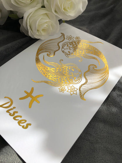 Pisces Star Sign Foil Print Billies Inks ScentiMelti Wax Melts