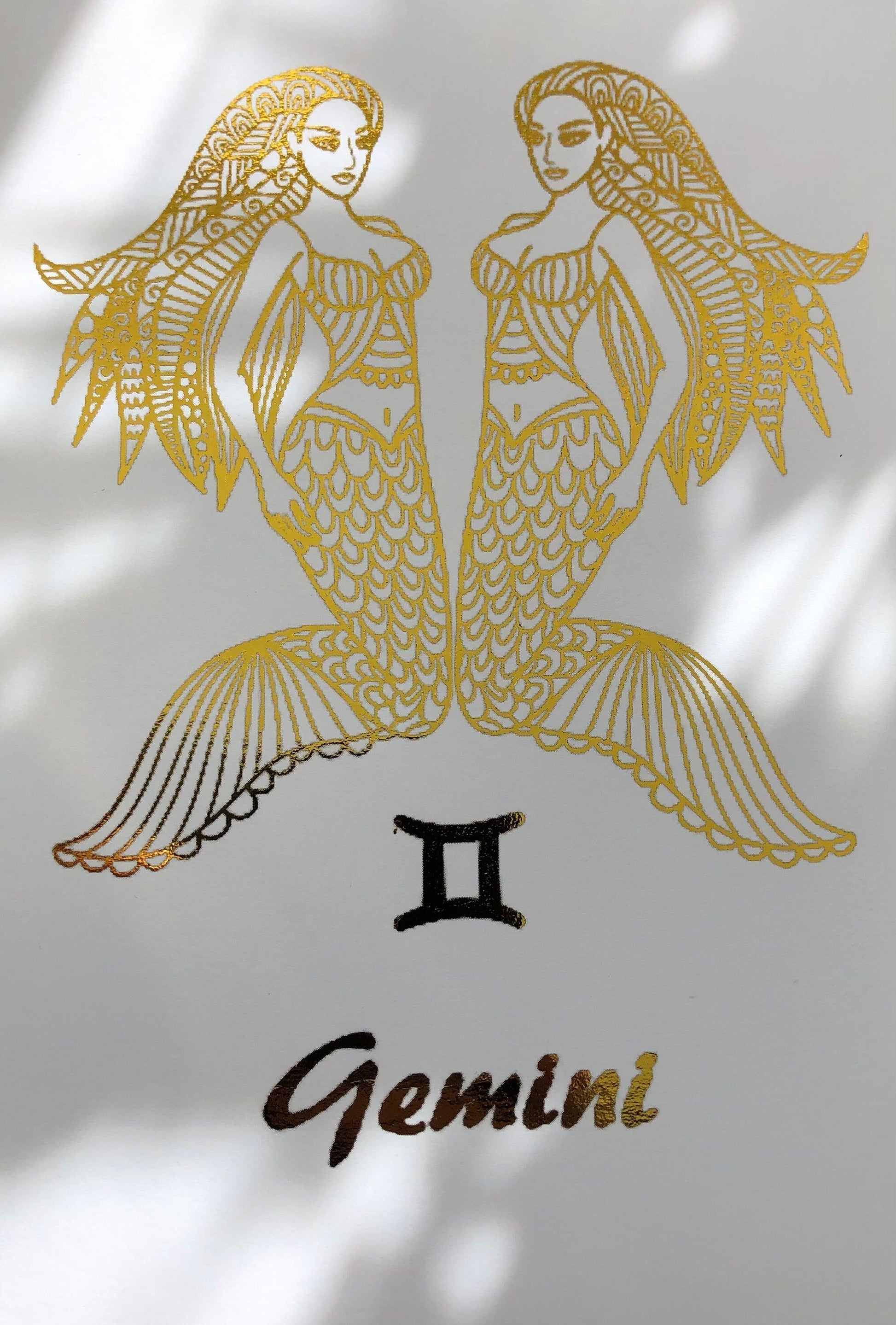 Gemini Star Sign Foil Print Billies Inks ScentiMelti Wax Melts