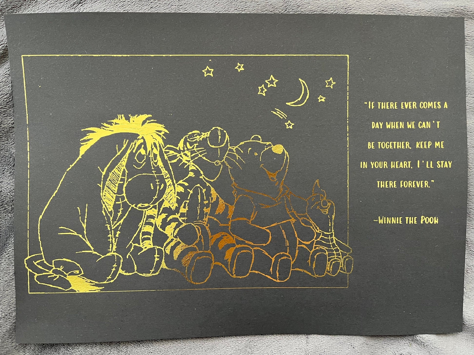 Winnie The Pooh Quote Foil Print Billies Inks ScentiMelti Wax Melts