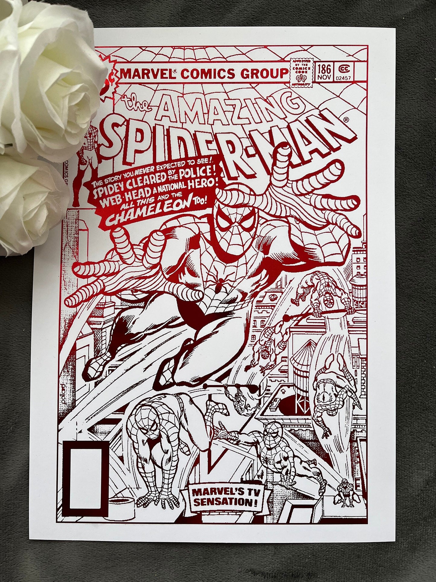 Spider Man 186 Comic Cover Foil Print Billies Inks ScentiMelti Wax Melts