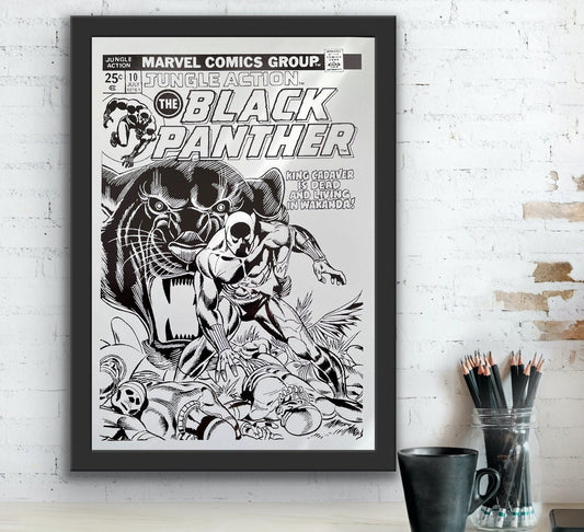 Black Panther Comic Cover Foil Print Billies Inks ScentiMelti Wax Melts