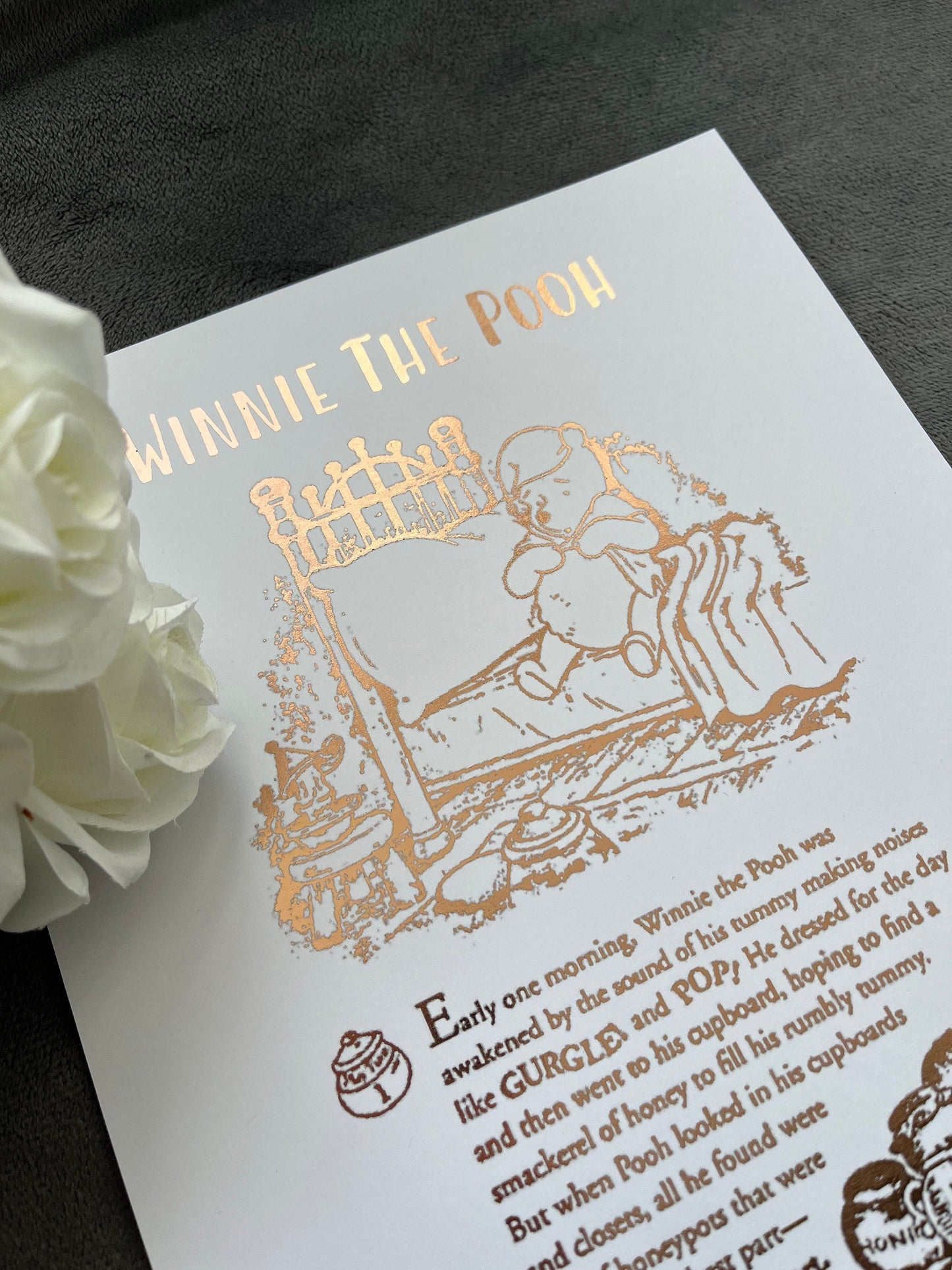 Winnie The Pooh Book Page Foil Print Billies Inks ScentiMelti Wax Melts