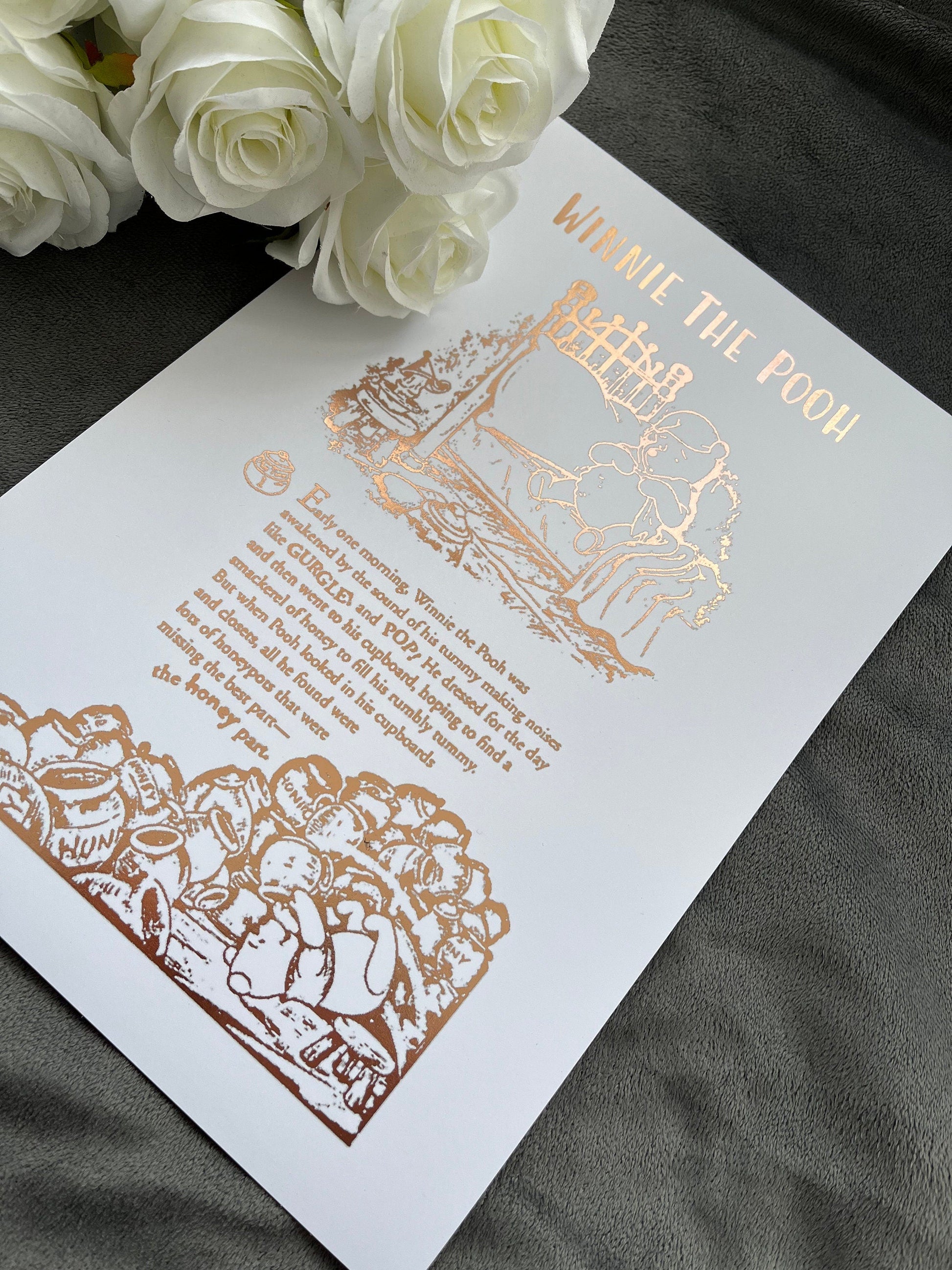 Winnie The Pooh Book Page Foil Print Billies Inks ScentiMelti Wax Melts