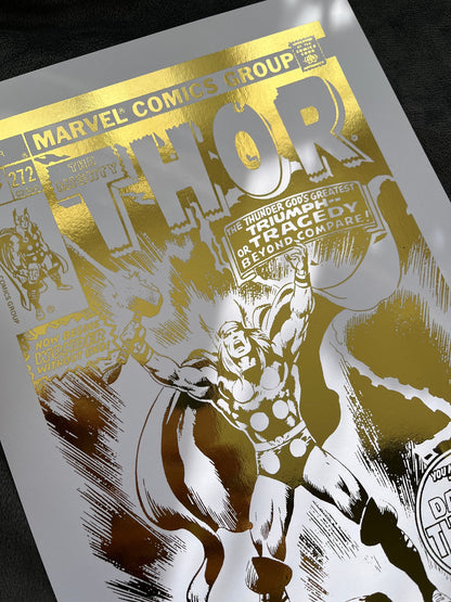 Thor Comic Cover Foil Print Billies Inks ScentiMelti Wax Melts