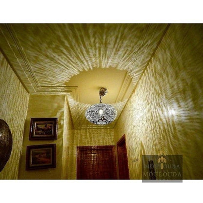 Oval Ceiling Light, Nice and Clean Design, Moroccan Lighting, Art Déco Ceiling Mediation Chandelier - ScentiMelti Home Fragrance, Beauty & Gifts UK