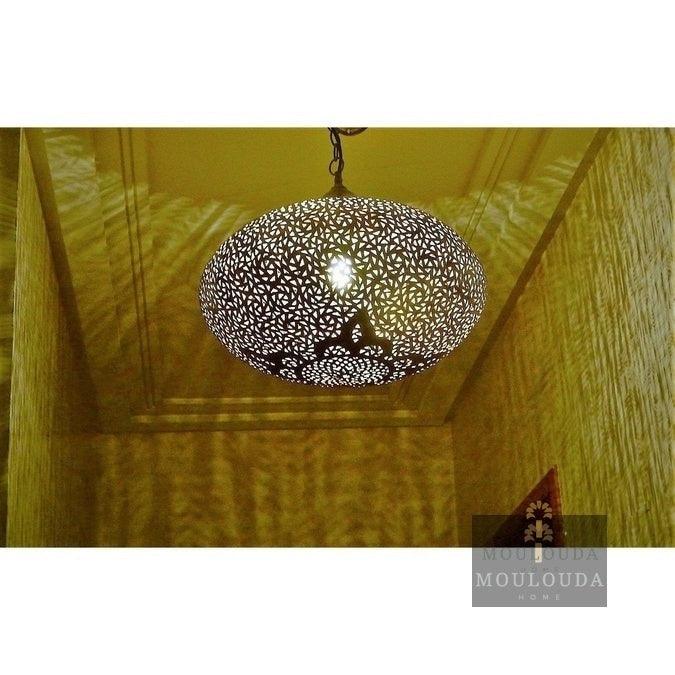 Oval Ceiling Light, Nice and Clean Design, Moroccan Lighting, Art Déco Ceiling Mediation Chandelier - ScentiMelti Home Fragrance, Beauty & Gifts UK