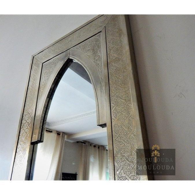 Beautiful Handmade Moroccan Mirror, Wood and Brass 60 cm/40 cm Moulouda Home ScentiMelti Wax Melts