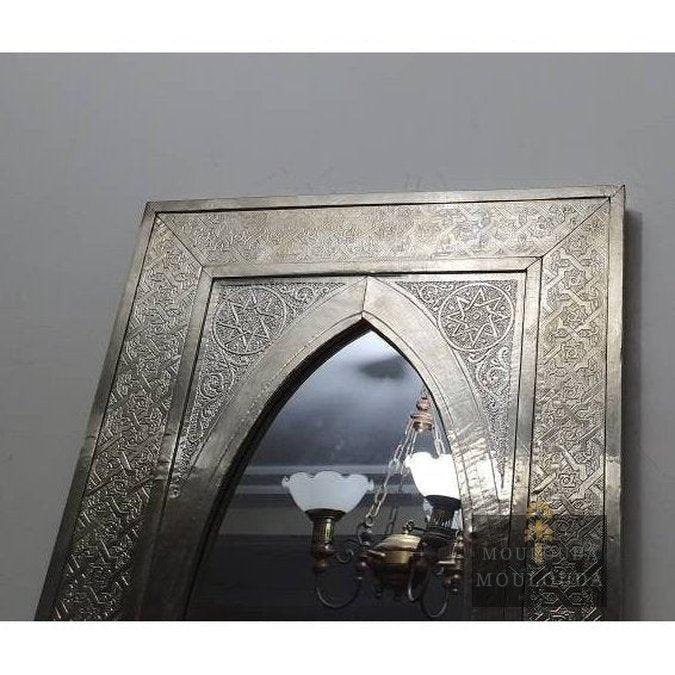 Beautiful Handmade Moroccan Mirror, Wood and Brass 60 cm/40 cm Moulouda Home ScentiMelti Wax Melts