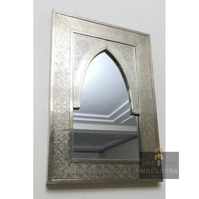 Beautiful Handmade Moroccan Mirror, Wood and Brass 60 cm/40 cm Moulouda Home ScentiMelti Wax Melts