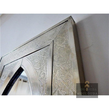 Beautiful Handmade Moroccan Mirror, Wood and Brass 60 cm/40 cm Moulouda Home ScentiMelti Wax Melts